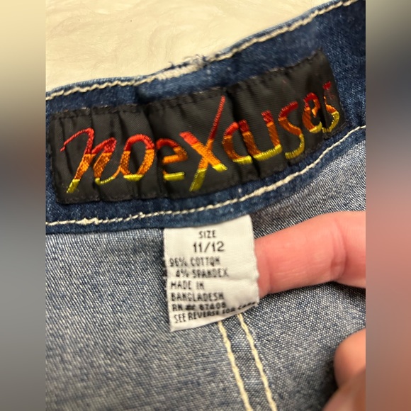 NO EXCUSES Vintage Y2K Cargo Pocket Denim Skirt - Picture 9 of 11